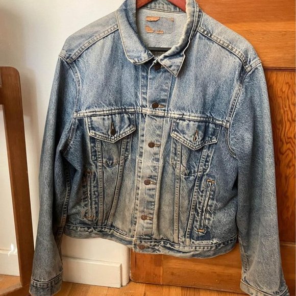 vintage dragonfly embroidered patch Levi’s jean jacket - Picture 3 of 6